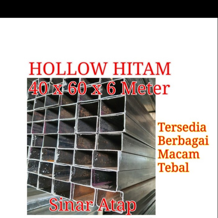 Besi HOLLOW HITAM 40 x 60 PANJANG 6 METER