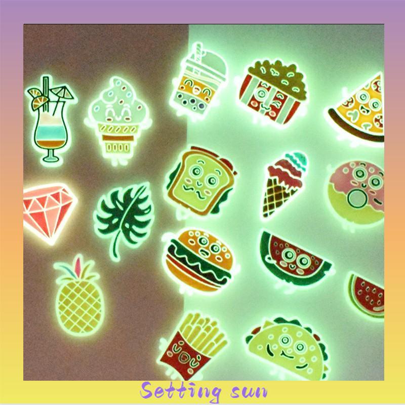 Charms Pin Bahan Pvc Glow In The Dark Desain Makanan Untuk Aksesoris Charms Fashion TN