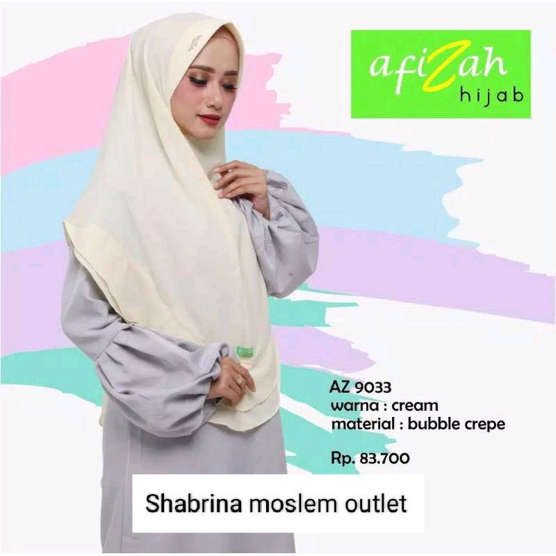 BIG SALE .  Cuci Gudang Promo Afizah Hijab Bergo Khimar AZ 9033