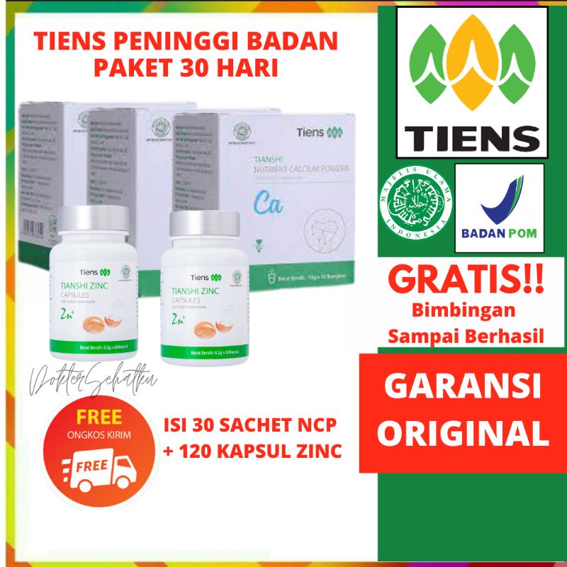 TIENS PENINGGI BADAN PAKET 30 HARI SUSU + KAPSUL
