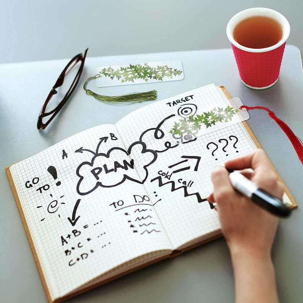 Top 30PCS/Set Kerajinan Bookmark Kosong Sublimasi Dengan Tag Lubang Hadiah Bookmark Akrilik Bahan DIY