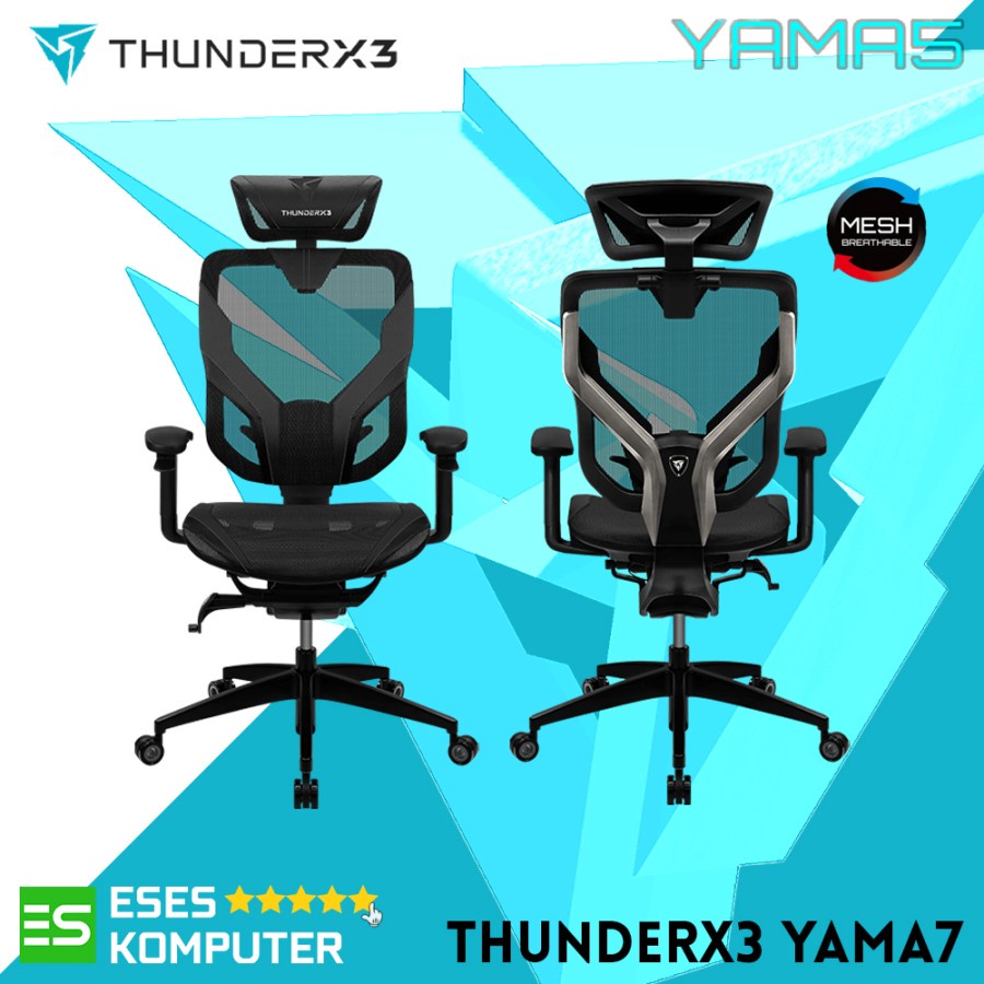 Gaming Chair ThunderX3 YAMA 7 Black | Ergonomic Gaming Chair