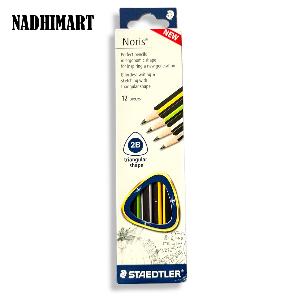 

STAEDTLER NORIS PENSIL 2B TRIANGULAR SHAPE / PENSIL NORIS STAEDTLER 2B 118SC12-2