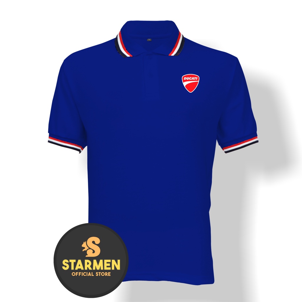 Kaos Polo Shirt Pria Kerah Logo DUCATII