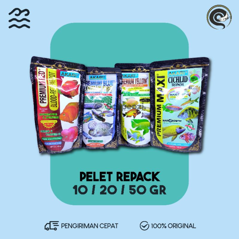 Akari Premium Blue Red Yellow Maxi CichlidTropical 100Gram // Hikari Blood Red Parrot // Premium Yel