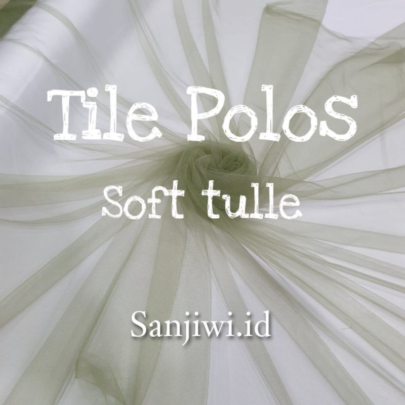 Kain Tile Polos Soft Tulle/ Kain Soft Tulle Polos