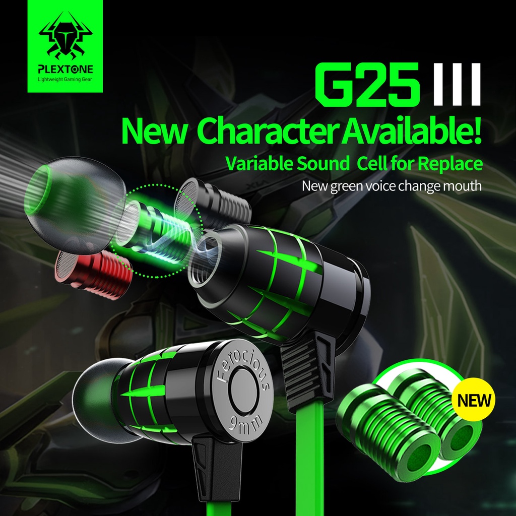 Plextone G25 Headset Earphone Gaming Kabel Original