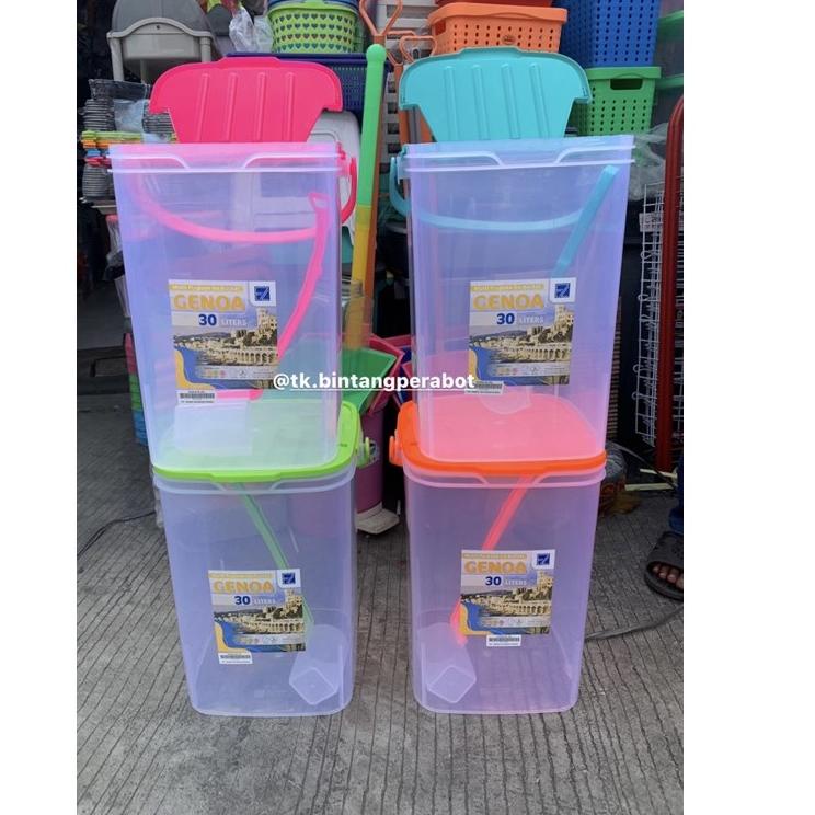 New Recommended--Toples Gayung Genoa 30 Liter / Toples Es Buah Aquarium Es Kelapa