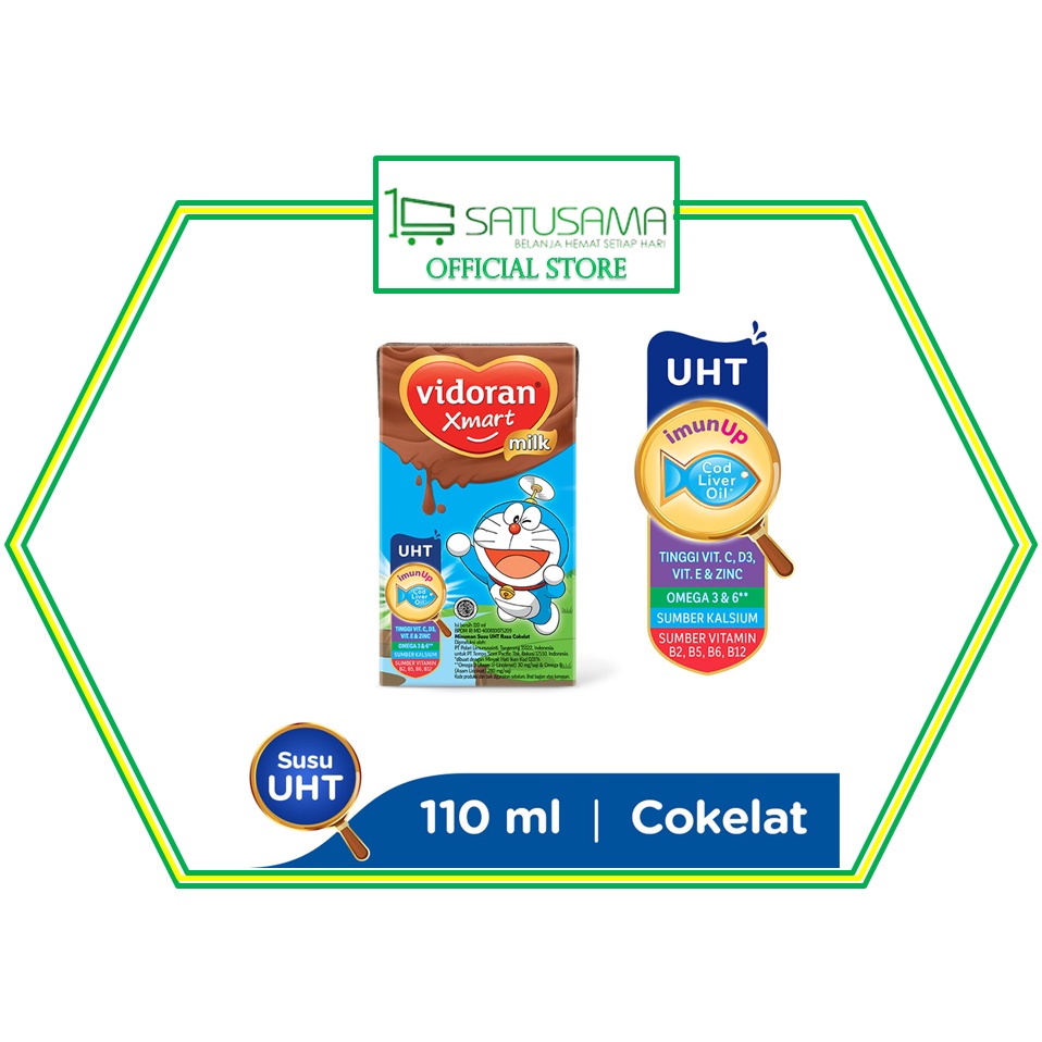 

VIDORAN XMART UHT MILK 110 ML KARTON ISI 40 PCS