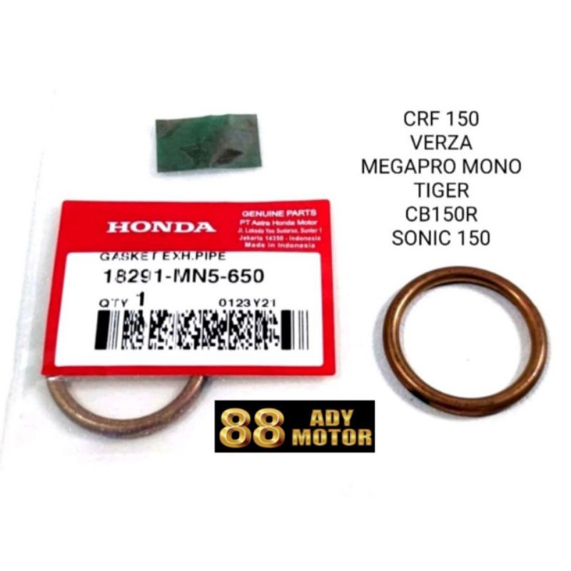 Paking Gasket Ejos Knalpot CRF 150, Mega Pro Mono, Verza, Tiger, CB150R, Sonic