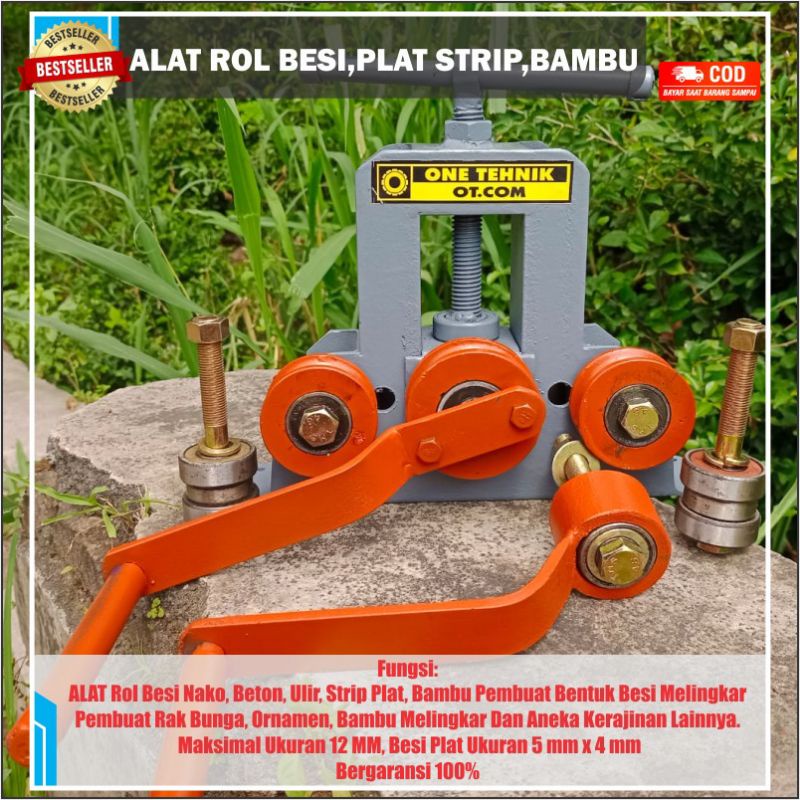 (TERLARIS)ALAT ROL BESI rol pipa manual alat tekuk besi melingkar alat pembentuk lingkaran besi teku