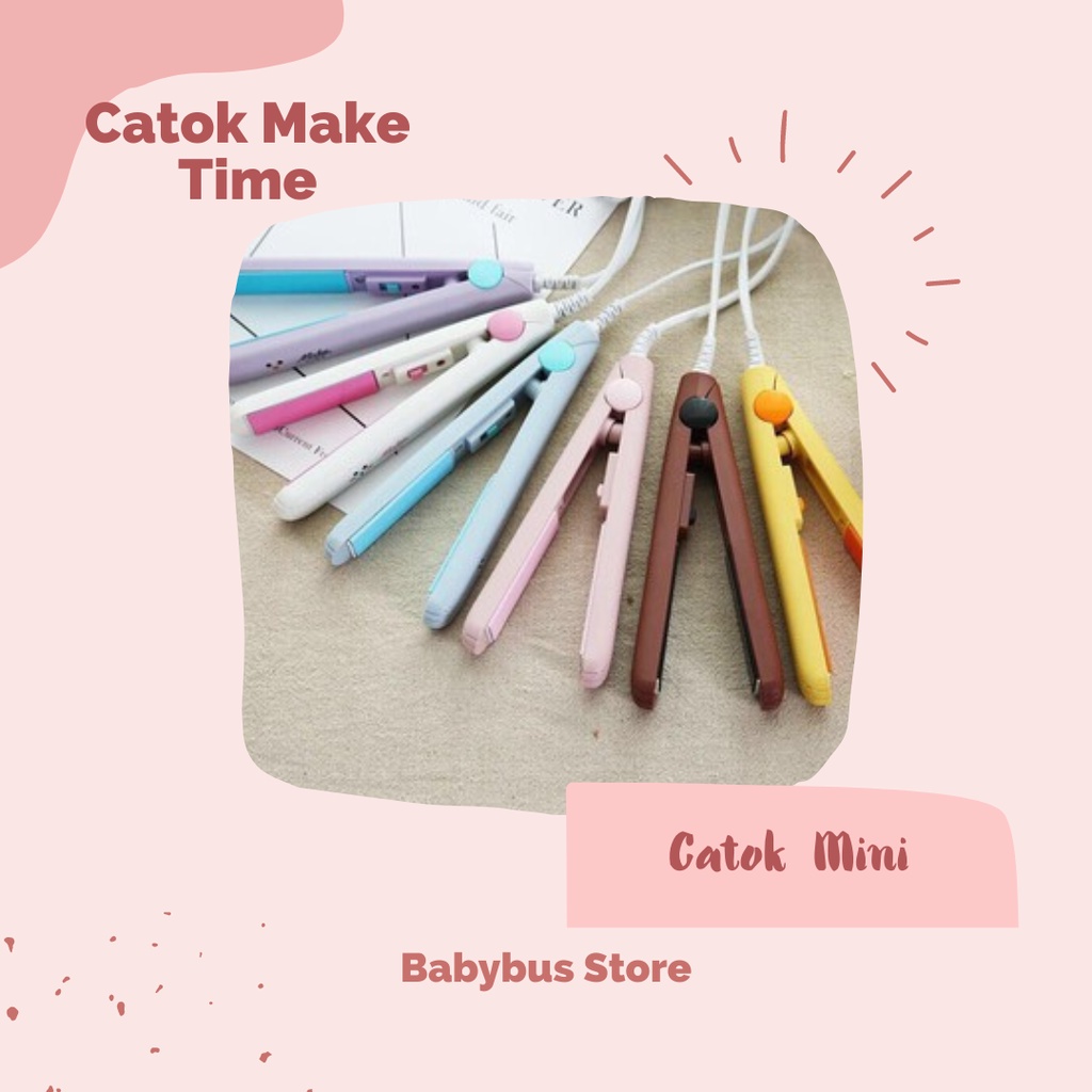 BBS CATOK MINI MAKE TIME KARAKTER PELURUS RAMBUT PORTABLE SERBAGUNA