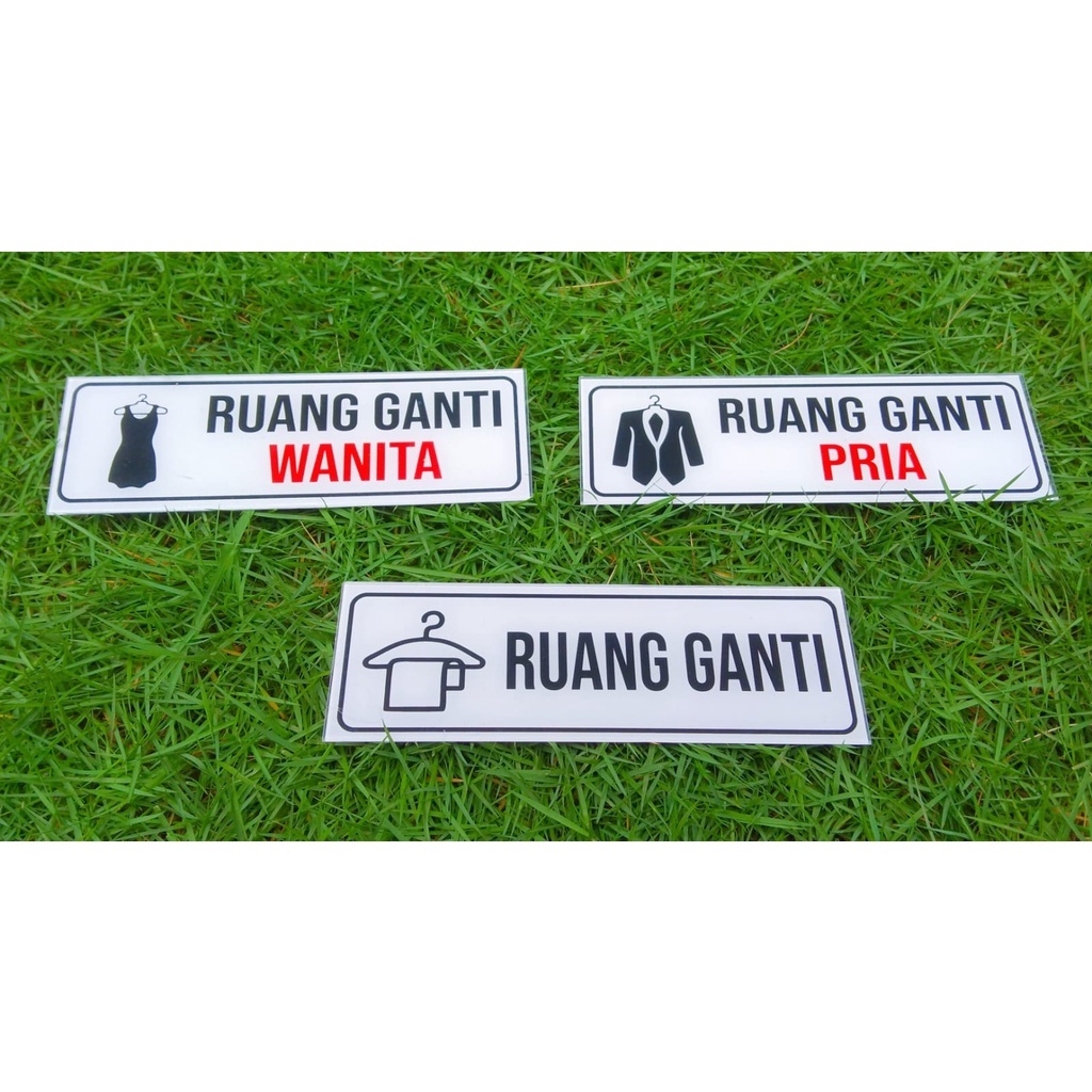 Jual Akrilik Stiker Ruang Ganti, Ruang Ganti Pria, Ruang Ganti Wanita