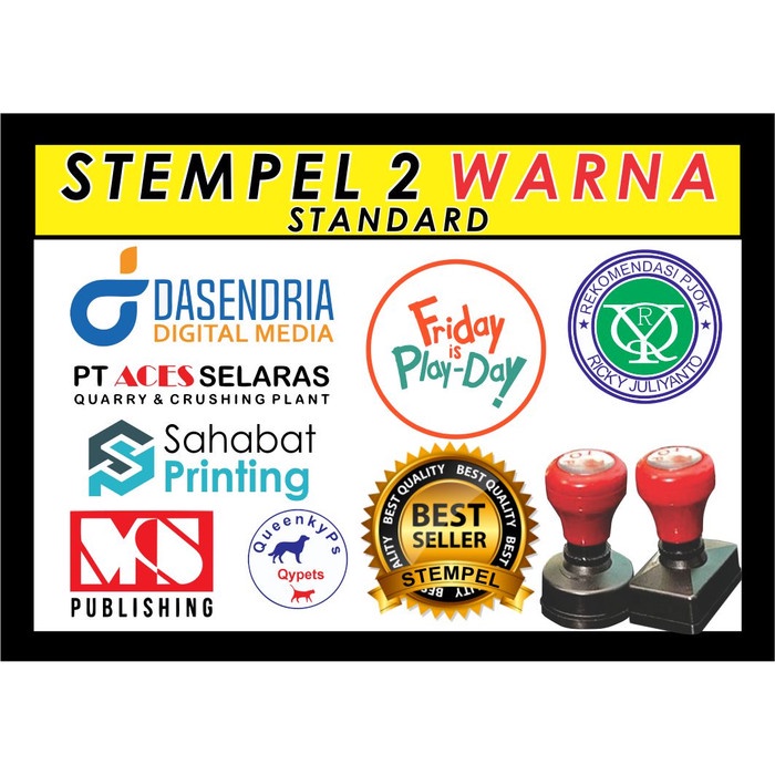 

Hari Ini Termurah! Stempel 2 Warna Ukuran Standard Siap Cap Bergaransi