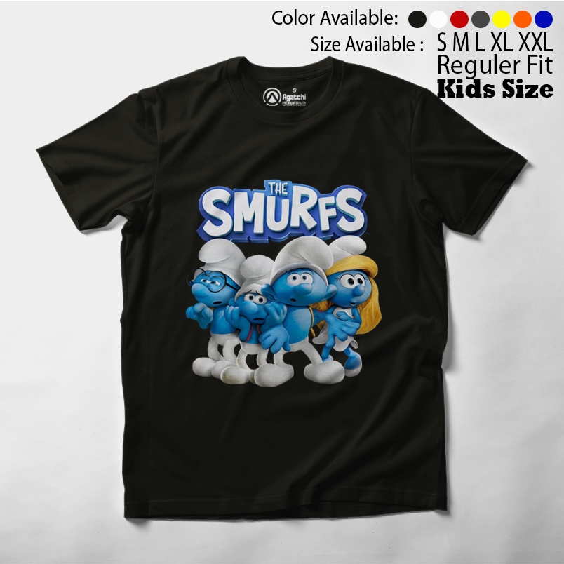 Kaos Atasan Anak Agatchi Motif Smurf