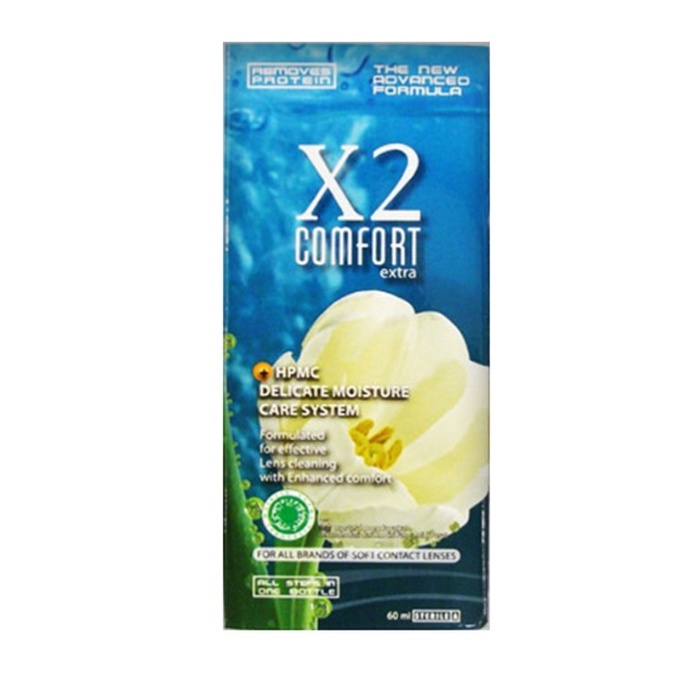 Cairan Pembersih Softlens // X2 Comfort Solutions 60ml // X2 Comfort Solutions 120ml // Air Softlens X2 Comfort 60ml // Air Softlens X2 Comfort 120ml