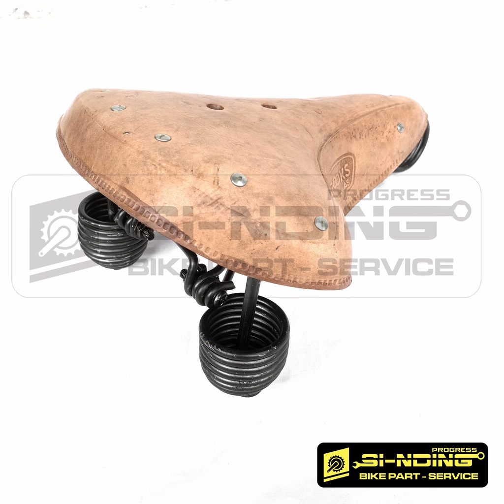 Sedel Sadel Per Gandul Gelung Jok Sepeda Onthel Kebo Gazelle Simplex Brooks Kulit Coklat