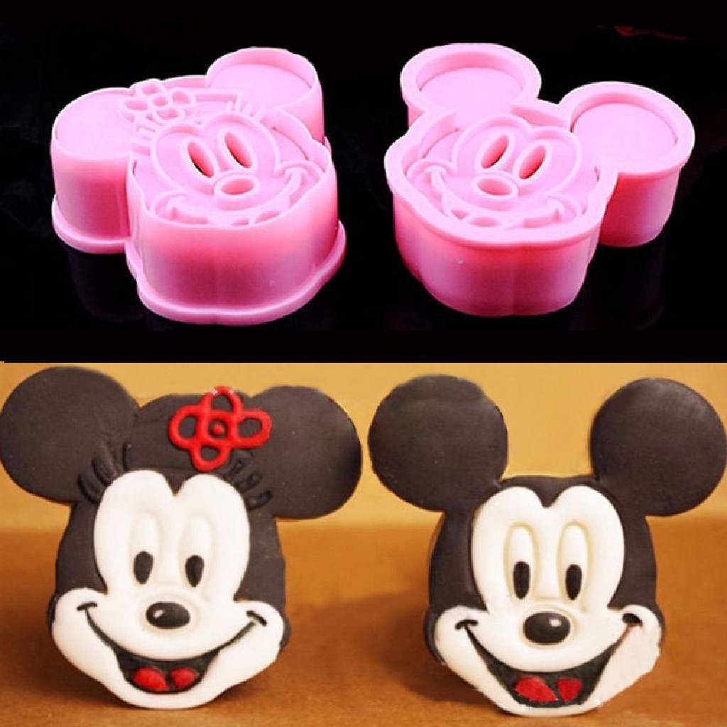 Sunshine 2pcs Cetakan Nasi / Sushi / Bento Bentuk Tikus Kartun DIY