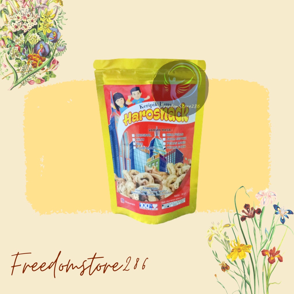 

Keripik Usus Ayam Harosnack 80gr / Kripsus Ayam / Kripik Usus Pedas Gurih