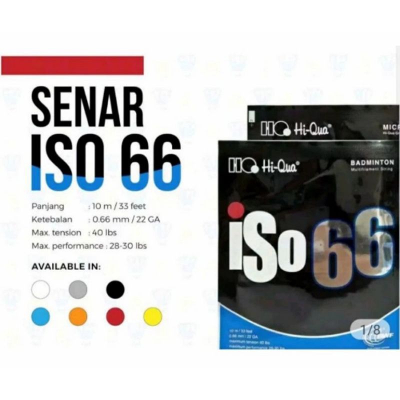 Senar Badminton Hi-Qua / Tali Raket Hi -Qua ISO 66 Original