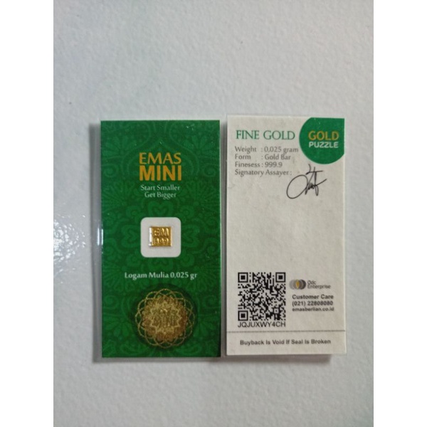 EmasMini 0,025 gram