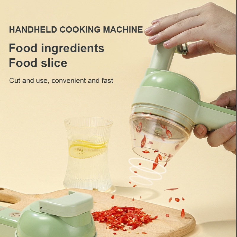 # HJ # Blender Sayur 4 in 1 Model Genggam / Set Pemotong Sayur 4IN 1 multifungsi tanpa kabel mini chopper