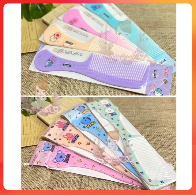 [MDP] SISIR RAMBUT BTS BT21 KARAKTER MOTIF LUCU MODEL PANJANG FANCY CANTIK