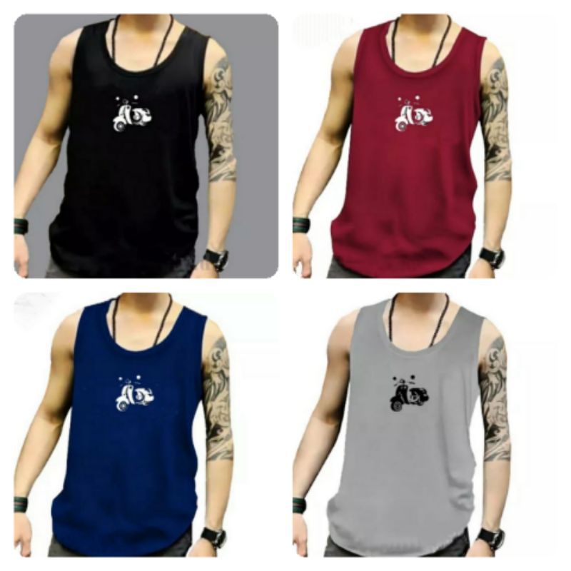 KAOS SINGLET DISTRO PRIA DEWASA MOTIF VESPAA