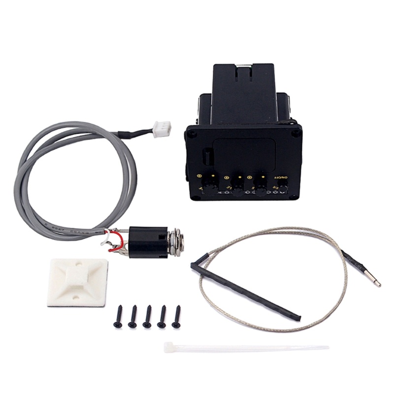 Pickup 2 Band Equalizer Dengan Tuner Untuk Gitar Akustik