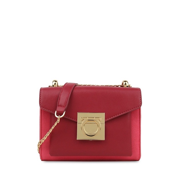 SALE TAS LES CATINO SHANGHAI REN FLAP CROSSBODY MAGENTA/BEET RED (ADA MINUS)