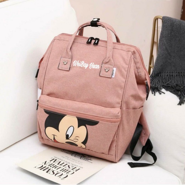 TAS SEKOLAH MICKY MOUSE ANAK PEREMPUAN MURAH BERKUALITAS MASUK LAPTOP