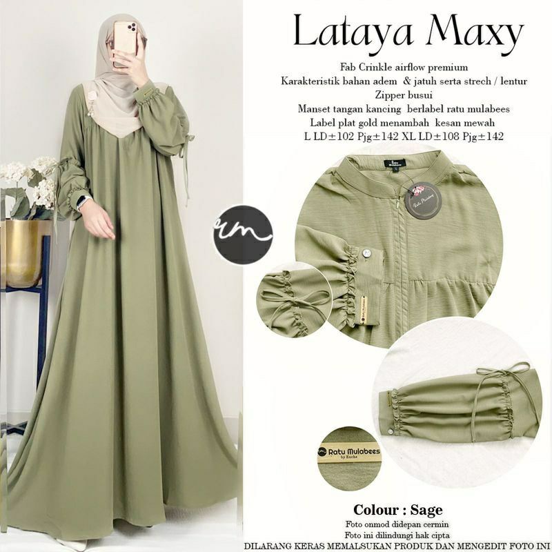 LATAYA MAXY DRESS ORI LABEL MADANI FASHION MUSLIM WANITA TERBARU MODERN