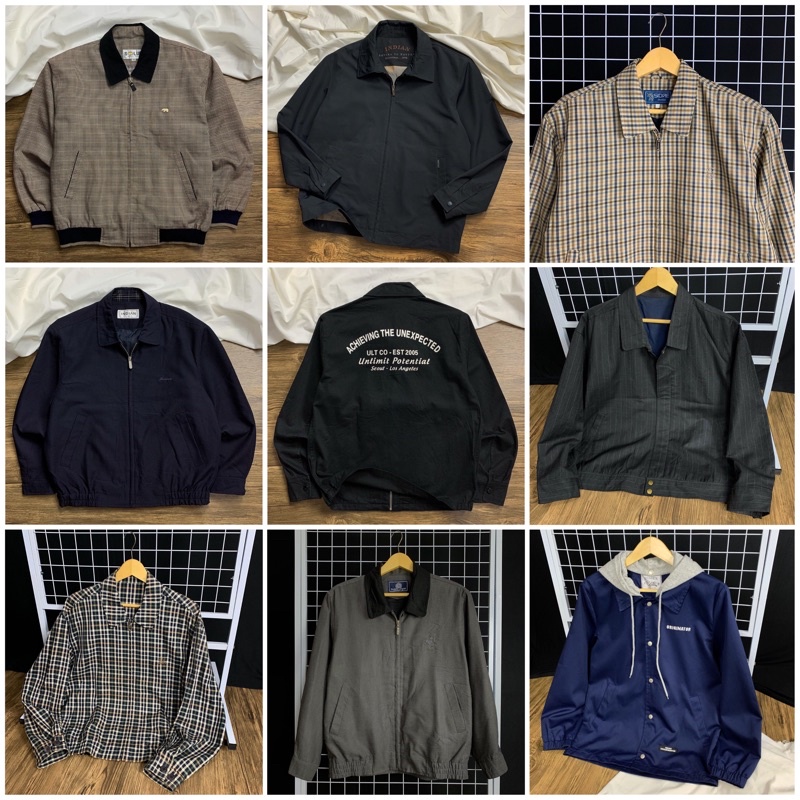 Jaket Casual | Vintage Jacket | Jaket Tartan | Work Jacket | Harrington Jacket | Chore Jacket