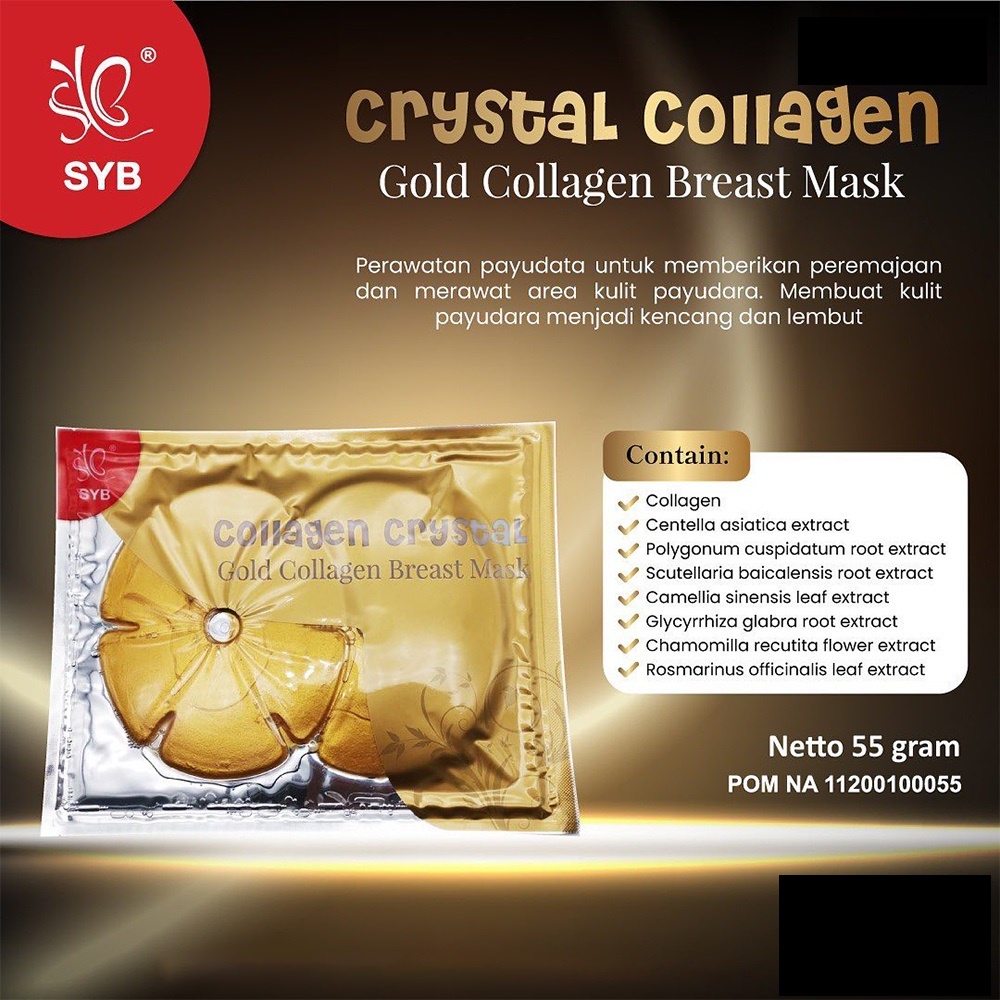 SYB Gold Collagen Breast Mask Masker Payudara (BPOM) - ORIGINAL Masker Perawatan Payudara Murah Bagu