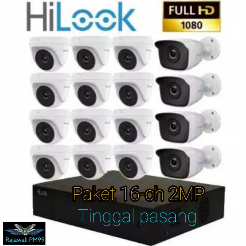 Paket  CCTV 16 Chanel HILOOK 2MP KOMPLIT TINGGAL PASANG