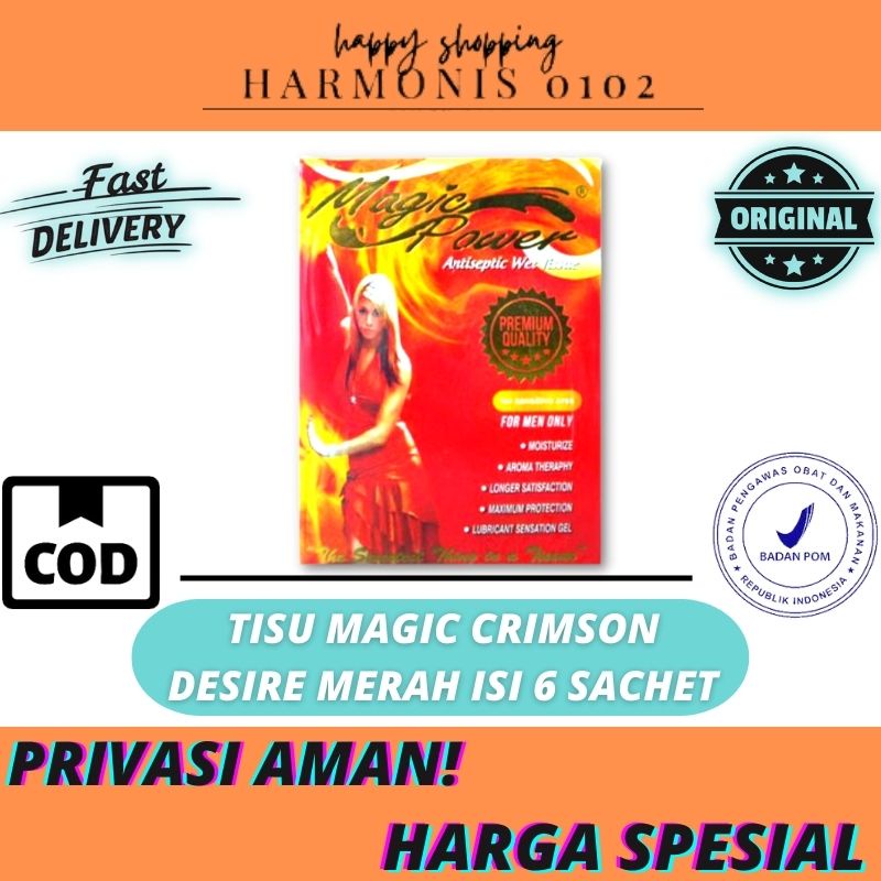 Jual Tissue Tisu Magic Power Crimson Desire Merah Isi Sachet