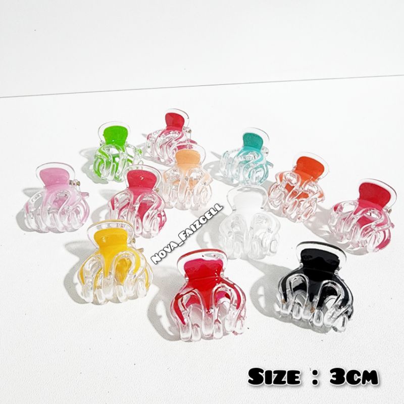 Jepit Rambut Bening Mini 3cm Glossy Jepitan Remaja dan Dewasa