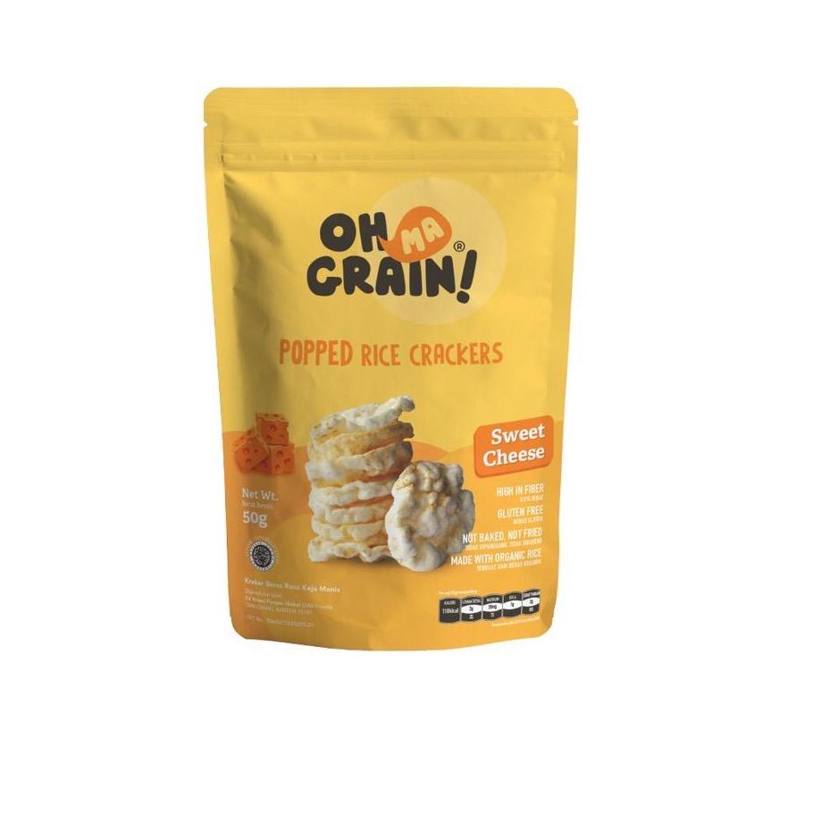 

Restock--(Bisa COD) - Oh Ma Grain! SNACK DIET Keripik Beras Organik - Organic Brown Rice Crackers Snack