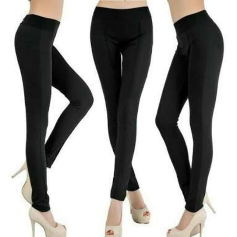 (COD) Legging Panjang Basic Polos Hitam Premium Soft Tebal/ Celana Legging Panjang Tebal Kualitas Import