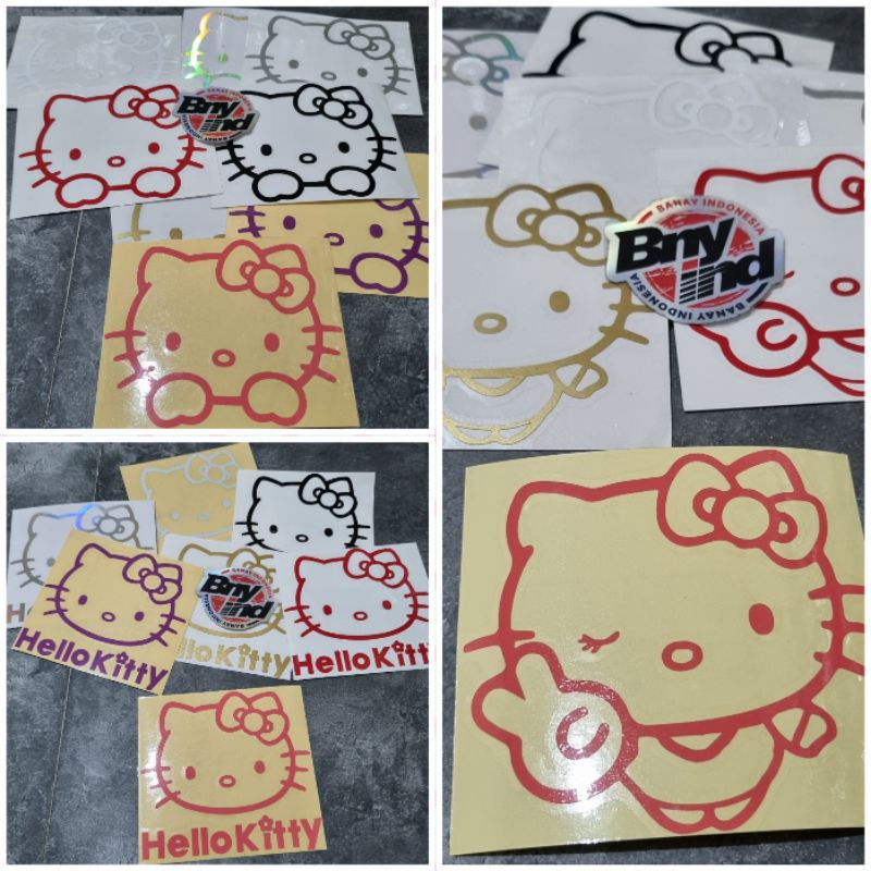 STICKER STIKER KEPALA HELLO KITTY CUTTING