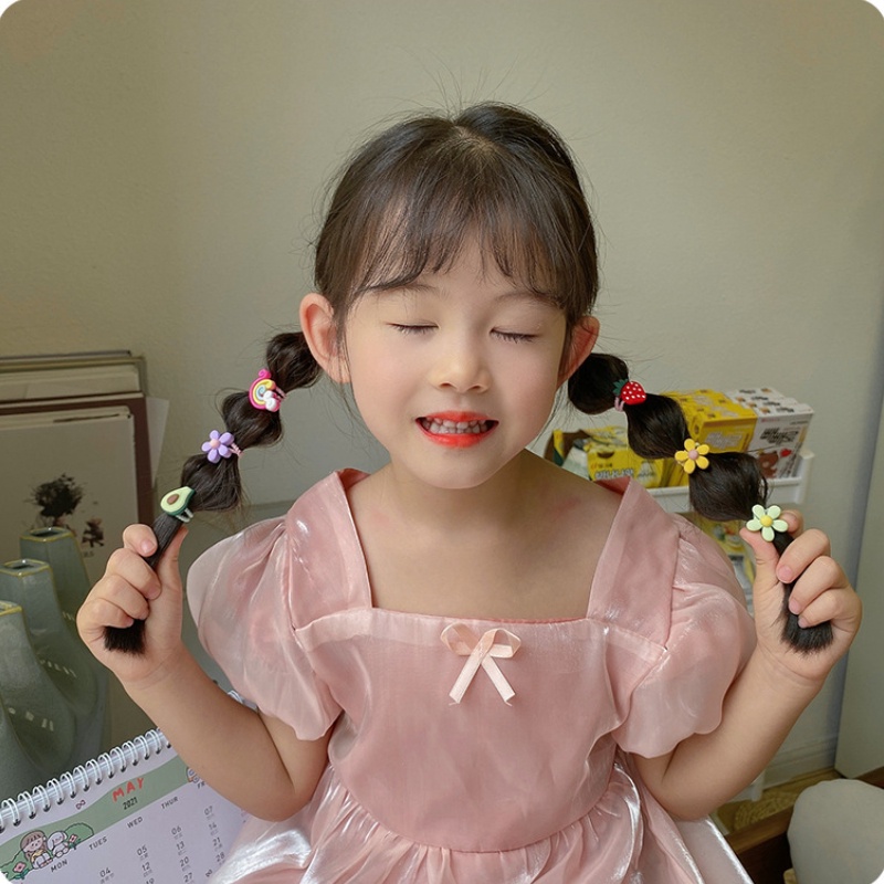 10-40 Pcs Ikat Rambut Bahan Karet Gaya Korea Untuk Anak