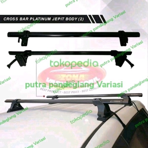 cross bar rak bagasi /kaki jepit body mobil merek platinum Murah