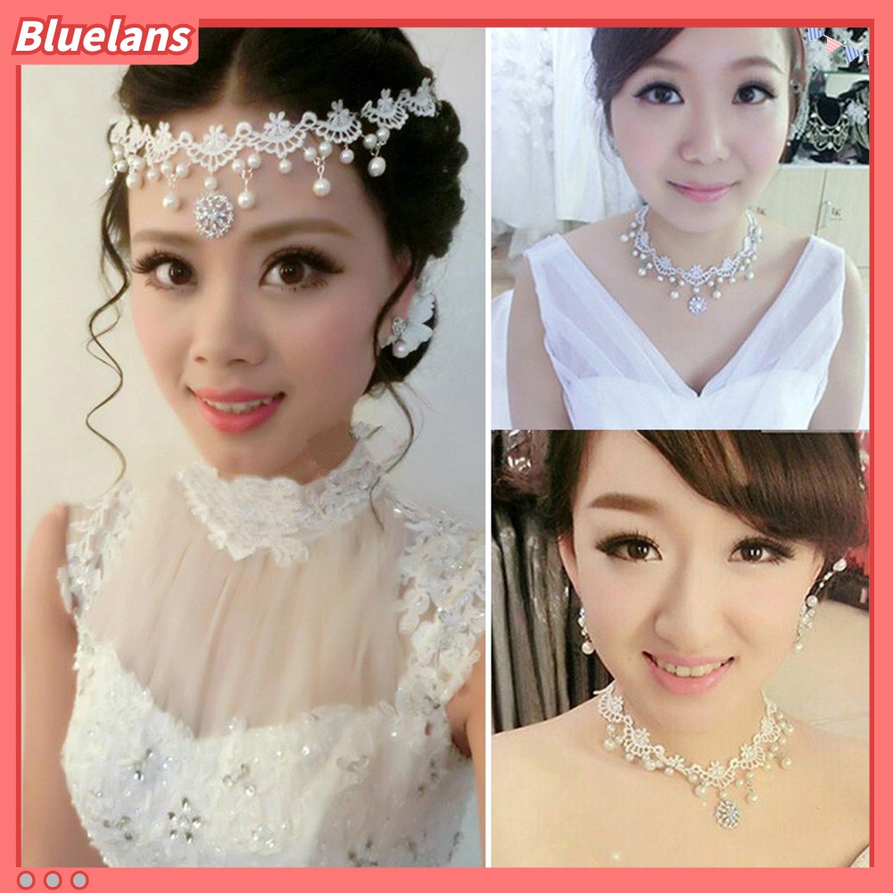Kalung Choker Bahan Lace Dengan Liontin Mutiara Tiruan Kubik Zirkonia Untuk Wanita