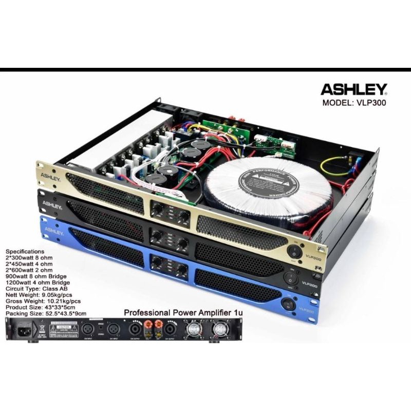 Power Amplifier Ashley VLP300 Profesional Original