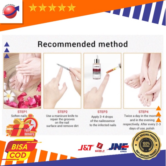 LANBENA Nail Repair Essence Serum Vitamin Perawatan Kuku Jamuran Manicure Pedicure COD