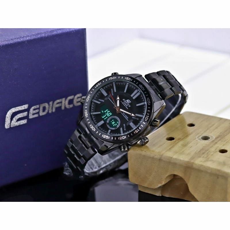 Jam Tangan Edfice Casio Terlaris Rantai Pria Stenliss Steel Favorit Kesukaan