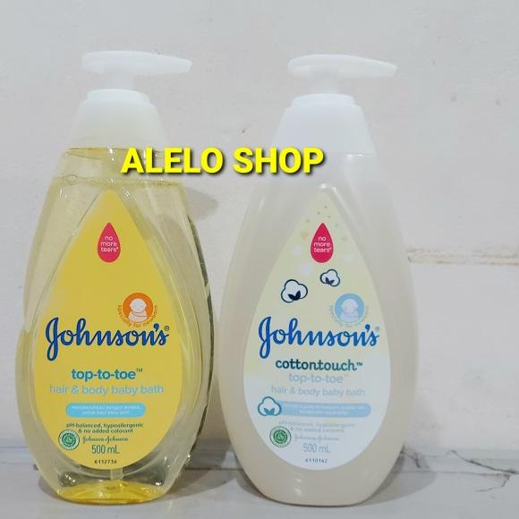 Johnson's cotton touch 500 top toe johnson hair body soap sabun pump - cotton touch