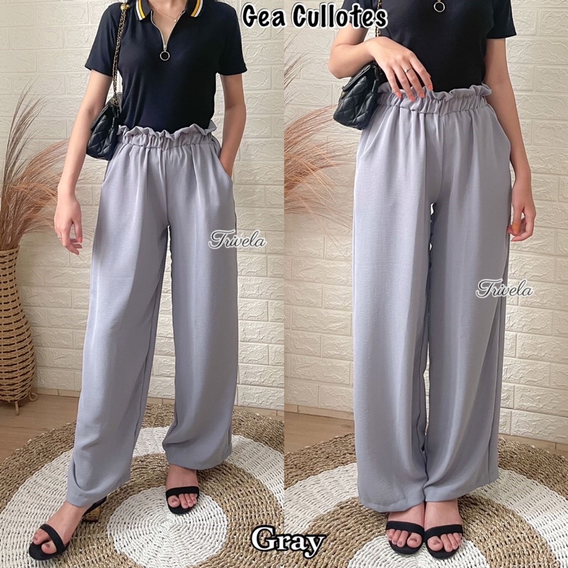 Crinkle Cullotes Pinggang Karet / Cringkel 1905 / Celana Panjang Cringkle Wanita Highwaist / Gea SJJ