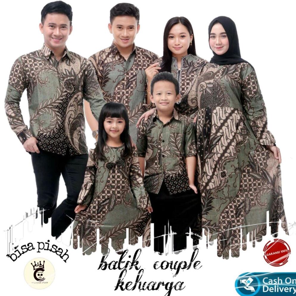 [GNH.18Oc22в] Baju Batik Couple Keluarga Set Seragam Sarimbit Modern Pasangan Suami Istri Atasan Ker