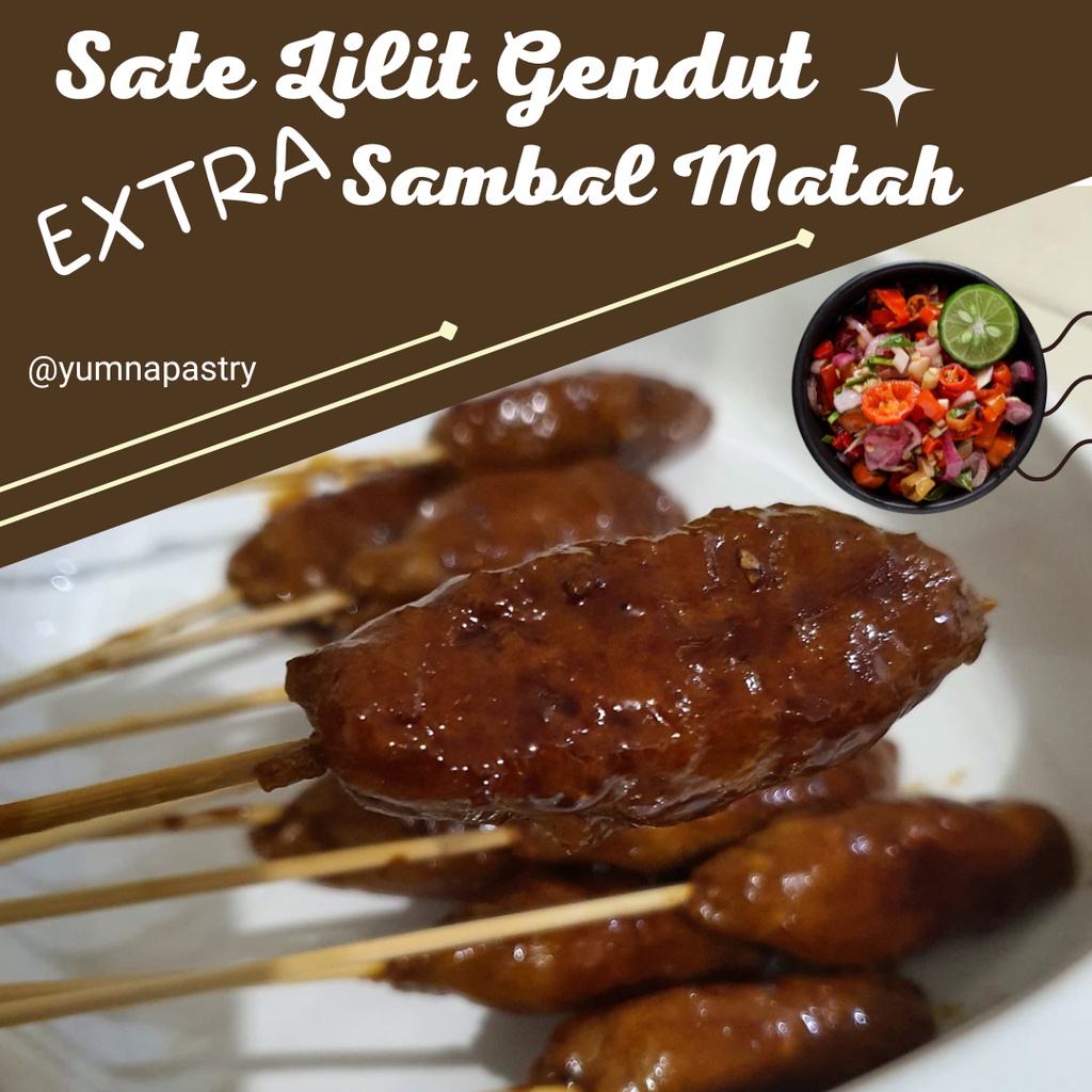 

SATE AYAM LILIT GENDUT YUMNA PASTRY / SATE AYAM FROZEN / BEKAL MAKAN SIANG PRAKTIS / SNACK ANAK SEHAT / LAUK SEHAT INSTAN / SATE LILIT FROZEN SAMBAL MATAH / SATE PRAKTIS / BUMBU SATE LILIT